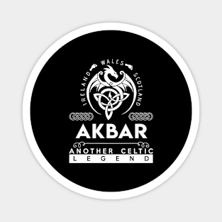 Akbar Name T Shirt - Another Celtic Legend Akbar Dragon Gift Item Magnet